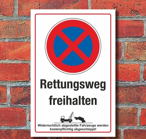 Schild halteverbot parkverbot - halteverbot,