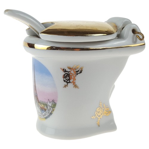 Senftopf mit löffel limoges - senftopf,