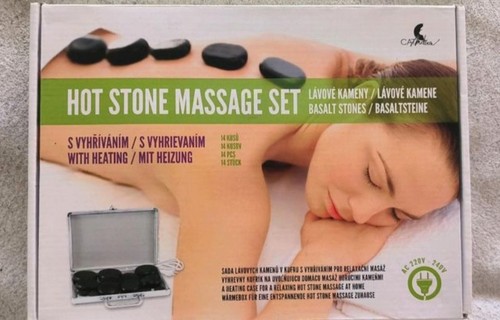 Hot stone massage - set, mit