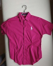 Ralph Lauren Sport Damen Bluse – Gr. 8 (M) – Pink Kurzarm klassisch & sportlich