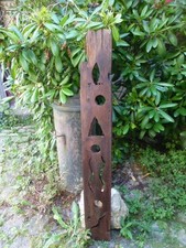 Stele Skulptur Holz Eiche