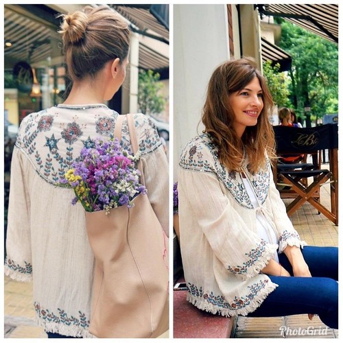 Zara leinen bluse - bluse, jacke