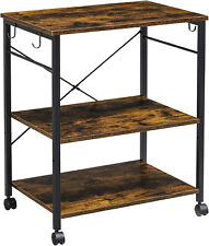 3-stöckiges Regal, Mikrowellenwagen, Küchenständer Bäcker-, Standregal, rollbar