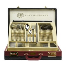 72-teilig Besteckset Edelstahl Besteckkoffer 12 Personen Besteck im Koffer