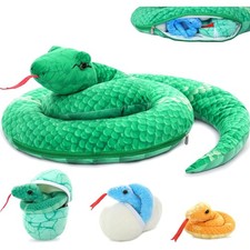 MorisMos 140cm lang Schlange Kuscheltier XXL mit Baby im Bauch, riesen Gefüll...