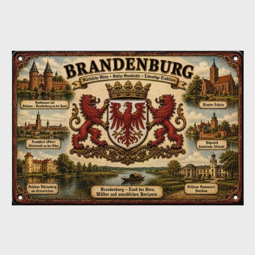 Blechschild brandenburg wappen - brandenburg,
