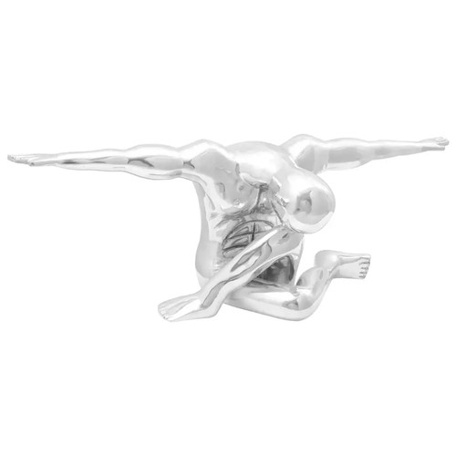 Skulptur silber aluminium - skulptur,