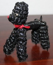 kultiger Pudel aus Bast, DDR , ca.10 x10 cm  (k6)