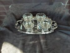 Teetassen-Set Edelstahl/Glas 