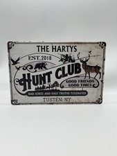 Blechschild Hunt Club 20x30cm Nostalgie Retro Vintage Reklame Deko Jagd Verein