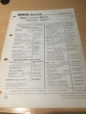 Opel Blitz 1,9 t ab 1960 -  Orig. Bosch Ersatzteile (Service) Liste