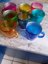 Glaskaffee  oder Teetassen Bunt 390 gr Gewicht 1 er tasse