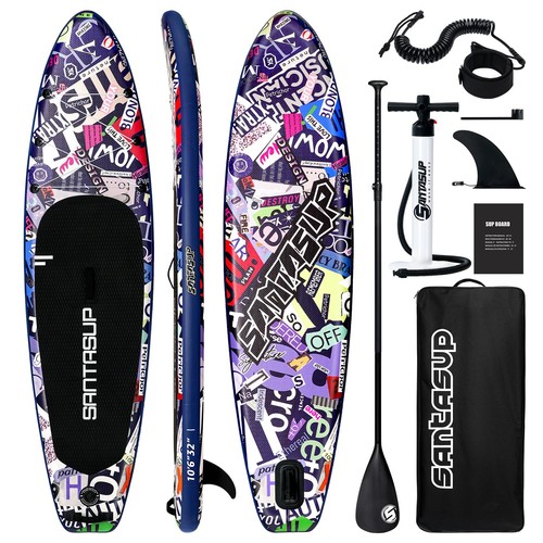 Blue inflatable paddle board - inflatable,