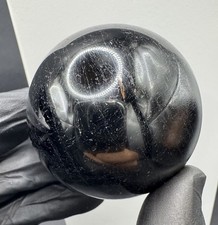 Premium Schwarzer Turmalin Kugel 215 Gramm Rein Natur Edelstein Madagaskar