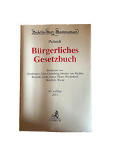 Palandt (akt. Grüneberg) Bürgerliches Gesetzbuch BGB 80. Auflage 2021 C.H. Beck