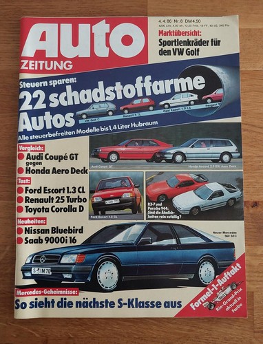 Auto zeitung 1986 audi - zeitung, 08/1986