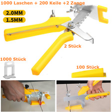 1000 Laschen 200 Keile Zange Fliesen Nivelliersystem Verlegehilfe Verlegesystem