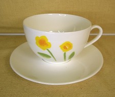 DIBBERN Impression Blume gelb - 1 Cappuccino-Gedeck 2tlg.