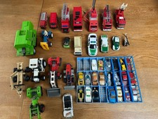 Alte Spielzeugautos.Versch.Herstellern .Konvolut.Feuerwehr-Polizei-Traktor-Auto