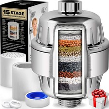 1/2" Dusche Hartwasserfilter Duschkopffilter Wasserenthärter Mit 2Filterpatronen