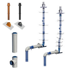 Brennwert Abgassystem Rohr Kamin Schonstein Schacht Dachdurchführung DN 80/125