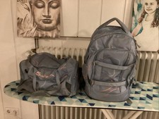 Blaue Satchtasche  Mit Pinken