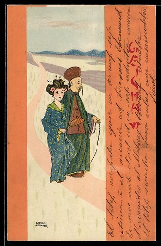 Künstler raphael kirchner - künstler-ak,