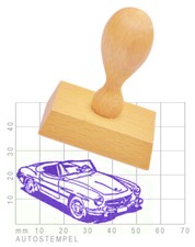 Oldtimer Autostempel Mercedes 190 SL (W121 BII) - rubberstamp