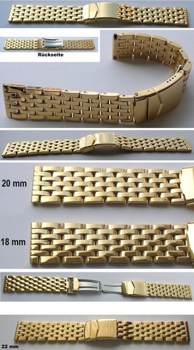 Massiv edelstahluhrenarmband - massiv,