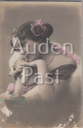 Vintage 1910 postkarte frau - vintage,
