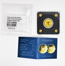 ✅Goldmünze 2020 Gold 999 Springbock 18 mm 1/500 oz ✅