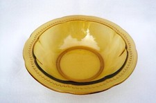 alte dekorat. SCHÜSSEL *PRESSGLAS bernstein* BROCKWITZ "TAUPERLE" ? ~1950 /mkS97