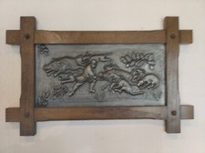 3 x Zinn Wandbilder Jagdmotive