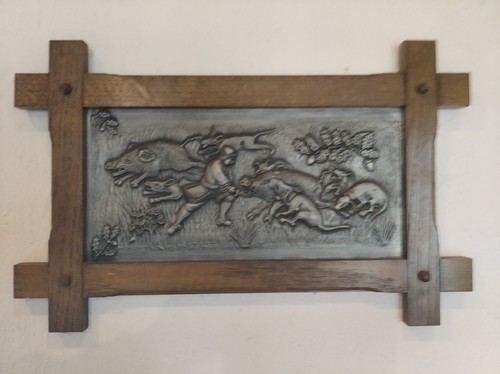 Zinn wandbilder jagdmotive - 3,