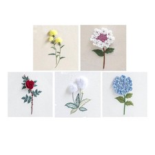 3D Blumenmuster Stickerei