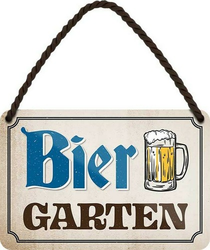Blechschild biergarten - blechschild,