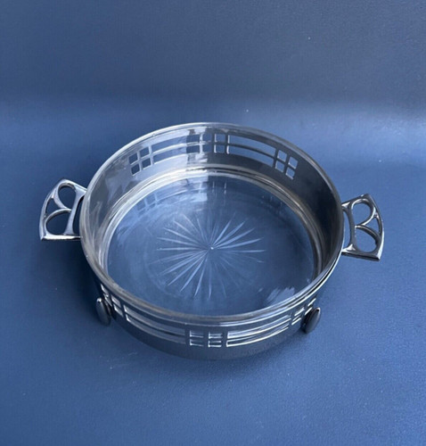 Jugendstil schale glas metall - jugendstil,
