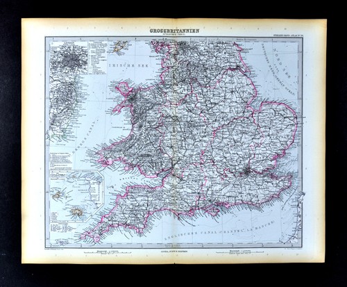 1892 petermann map england - 1892,