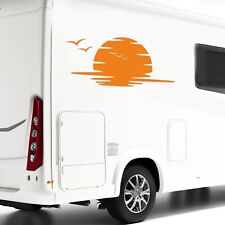 Wohnmobil Sonnenuntergang Aufkleber Wohnwagen Aufkleber Meer Sonne Van 30x13 cm