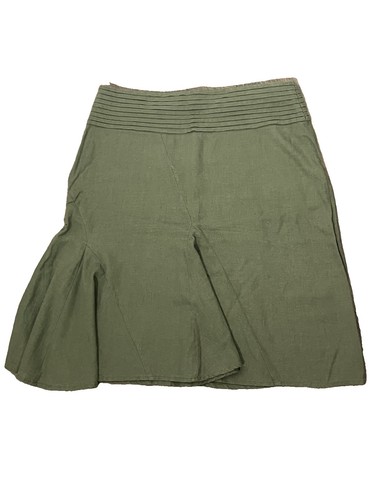 Vunic leinen rock khaki - leinen, grün