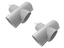 2 Stück Dreifachstecker