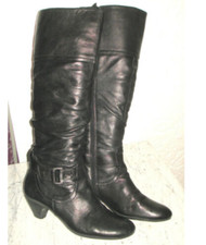 Airstep Damen Stiefel Echtleder schwarz Gr. 39