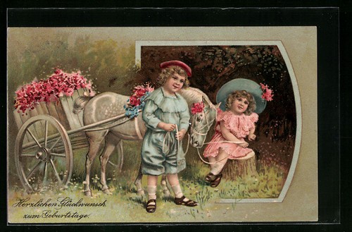 Ansichtskarte kinder mit - kinder,
