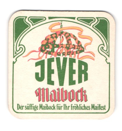 Bierdeckel jever maibock - bierdeckel,