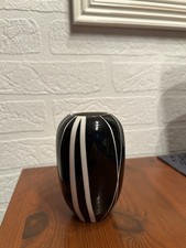 50er Jahre Vase, Schwarz-Weiß