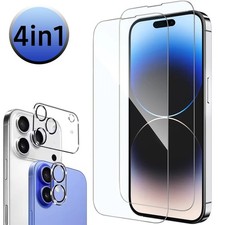 Echt Glas für iPhone 17 16 15 14 13 12 11 Pro Max Panzerfolie Kamera Schutz Glas