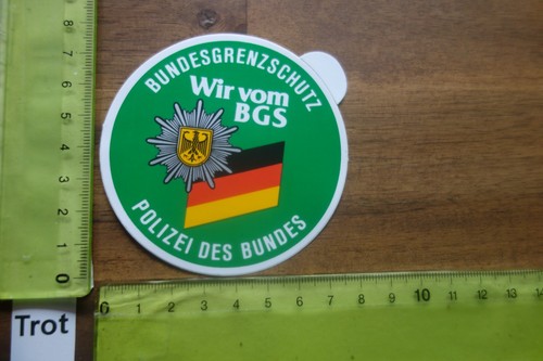 Alter aufkleber bgs polizei - alter,