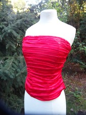 neu WOMAN Uta Rasch Corsage Top Corsagentop rot 34 36 Bandeau esprit mod z Jeans