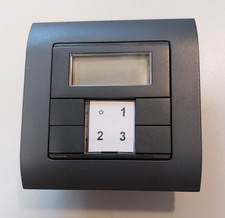 KNX EIB Taster 2fach mit Raumtemperaturregler Merten Anthrazit UP mit Rahmen