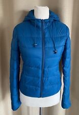 * PLACE du JOUR leichte Daunen Jacke Daunenjacke mit Kapuze Petrol Größe 36 *
